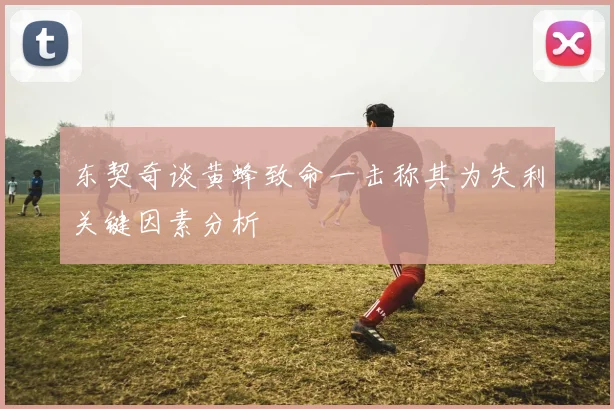 东契奇谈黄蜂致命一击称其为失利关键因素分析